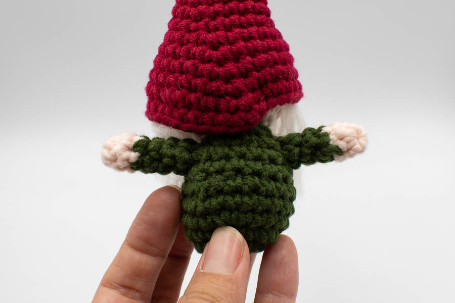 Gnome on a swing crochet pattern ornament-14