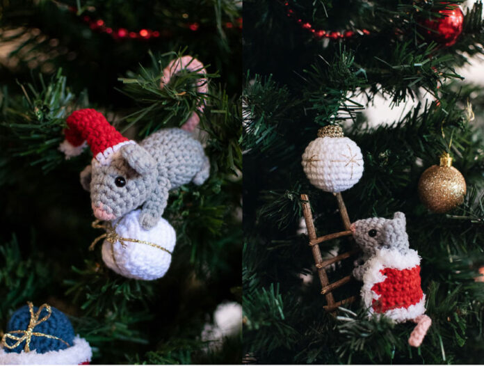 Christmas mouse amigurumi pattern - Octopus Crochet