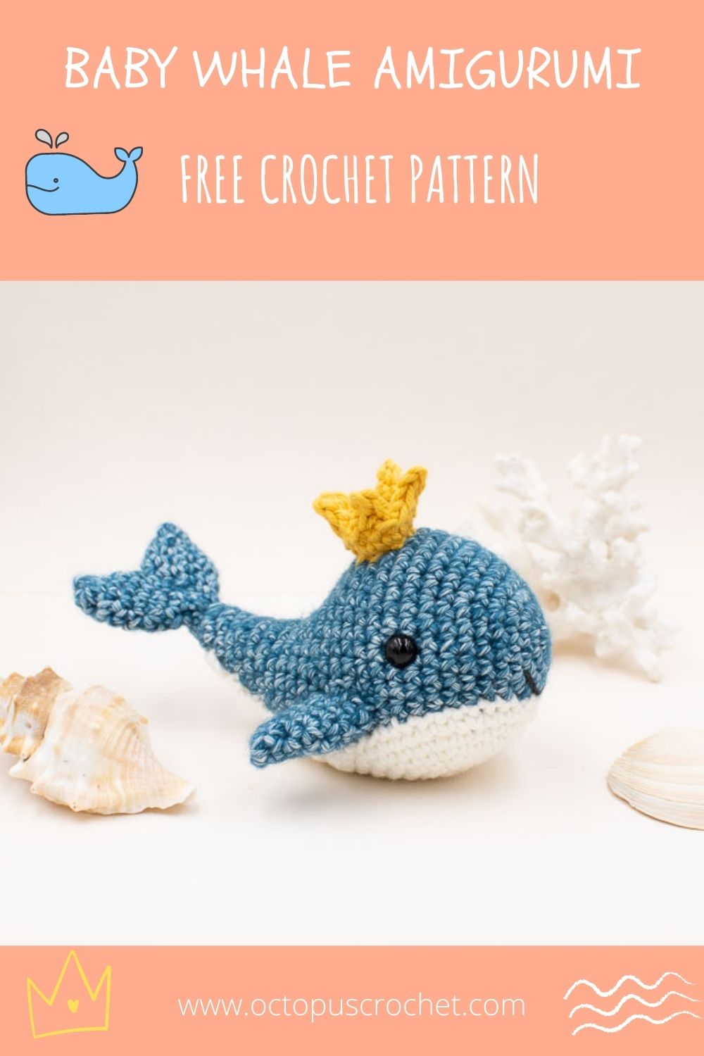 Baby whale amigurumi pattern - Octopus Crochet