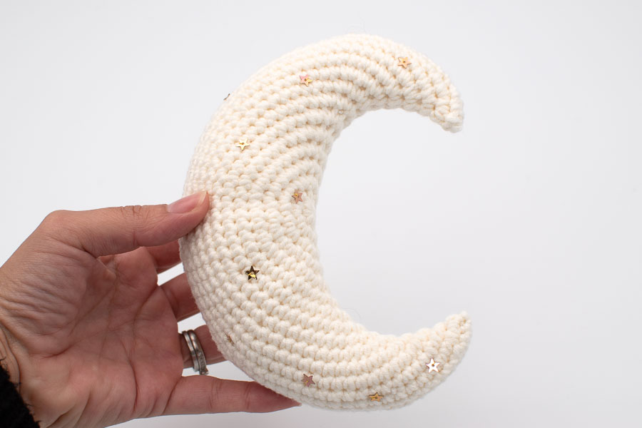 Moon bunny and stars mobile crochet pattern-25
