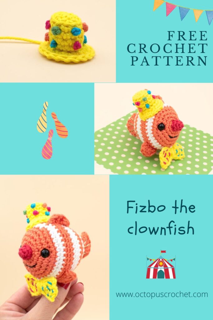 Fizbo the clownfish amigurumi pattern 4
