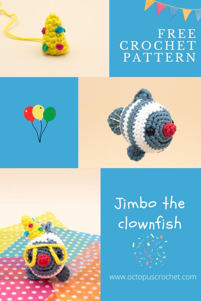 Jimbo the clownfish amigurumi pattern pinterest pin