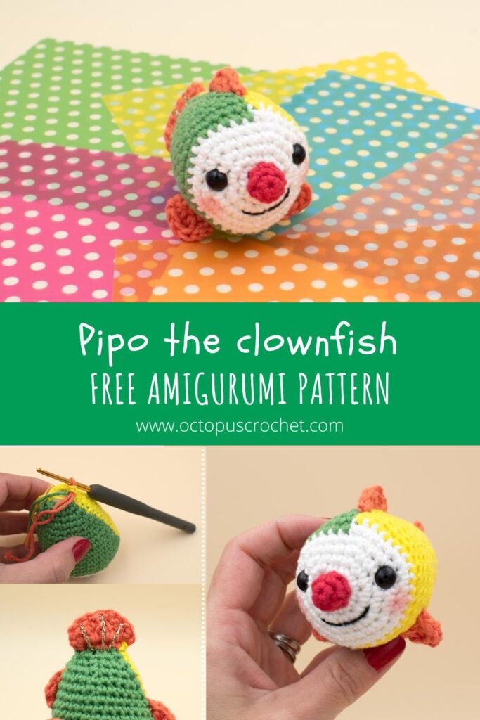 Pipo the clownfish amigurumi pattern 5