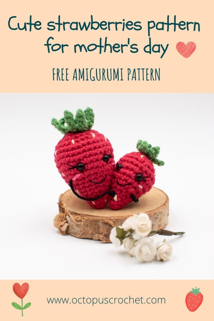 Cute amigurumi strawberries pattern for mothers day 1