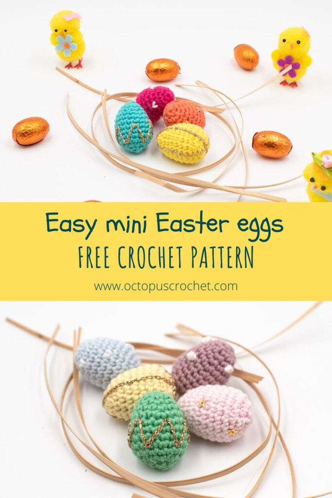 Easy and quick mini easter egg free crochet pattern 3