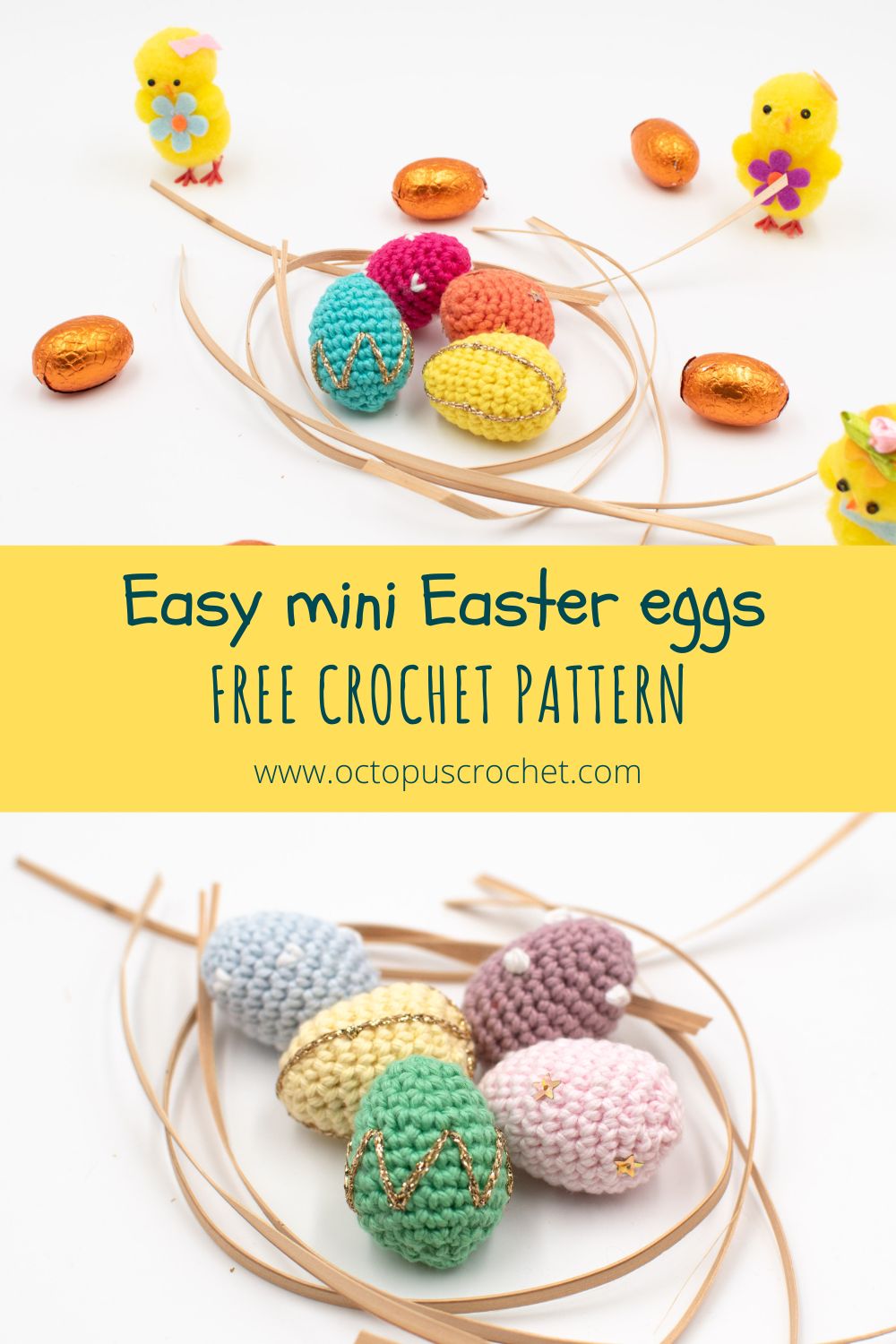 Crochet easy and quick mini Easter eggs - Octopus Crochet