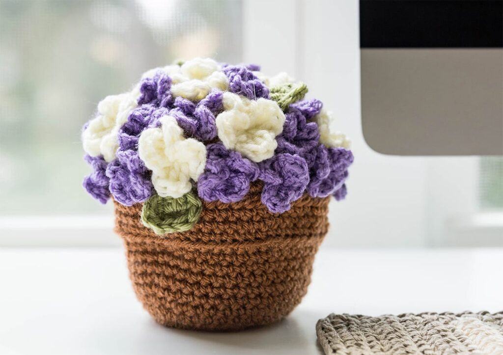 crochet flower pot pattern