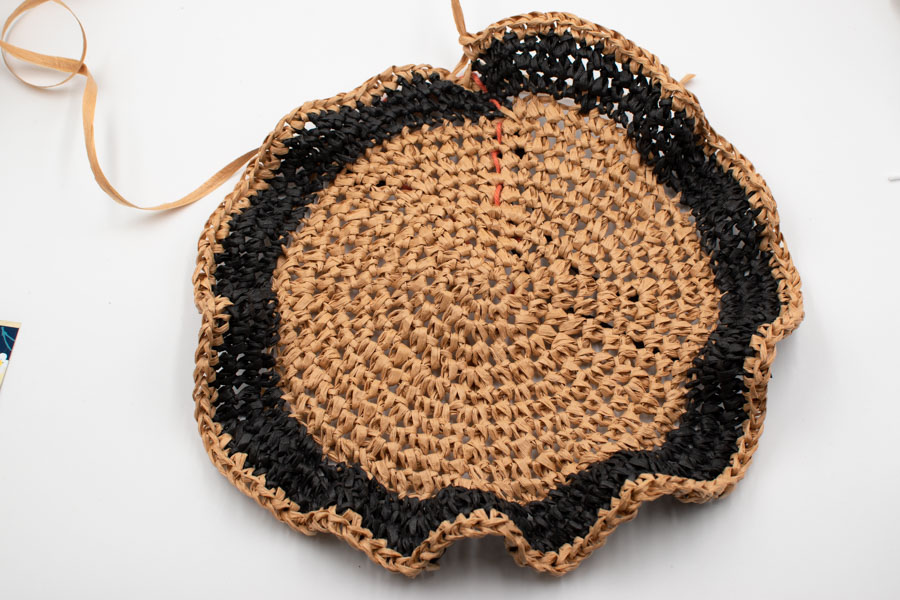 Raffia summer round bag crochet pattern-40